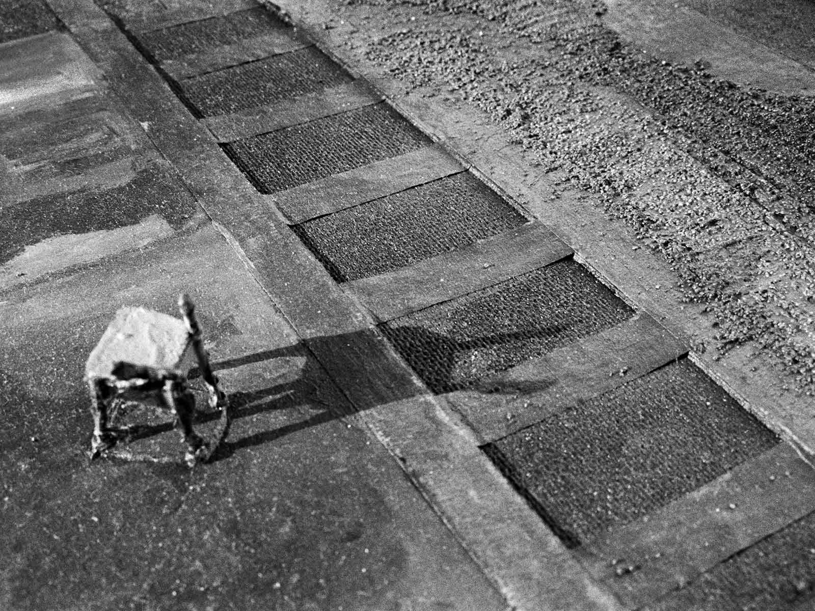 Tracks 12 stampa a pigmenti su tela cm 90 x 130